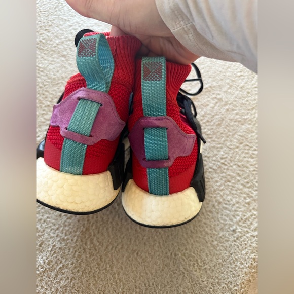 Adidas NMD XR1 Winter Scarlet Red Black Knitted Sock Athletic Running Sneakers - Picture 11 of 12
